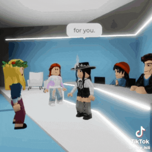 a tiktok video shows a girl saying " for you " to another girl