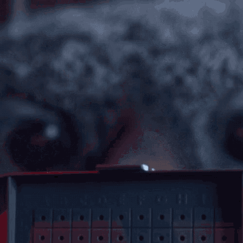 a woman with curly hair is laying on a table with her head on a keyboard .