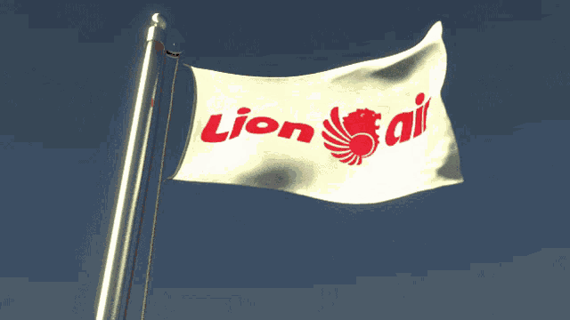 a flag that says lion air on it