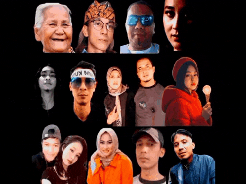 a group of people are posing for a picture and one of them is wearing a hat that says ' aoki ' on it