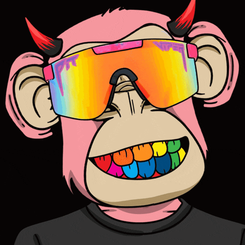 a cartoon of a monkey wearing a pair of viper goggles