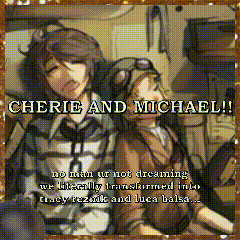 a picture of cherie and michael with the words " no aim or not dreaming "