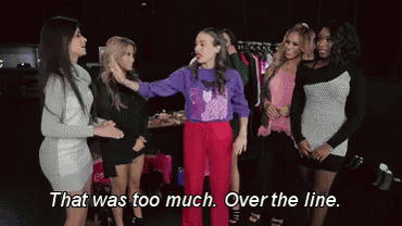 Over The Line! GIF - Miranda Sings Fifth Harmony Thats Too Much GIFs