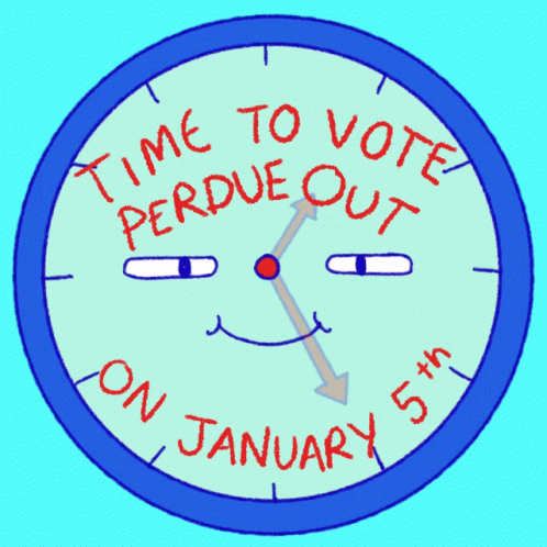 Time To Vote Perdue Out Perdue GIF - Time To Vote Perdue Out Perdue Clock GIFs