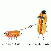 遛狗 GIF - Walkthedog Hotdog GIFs