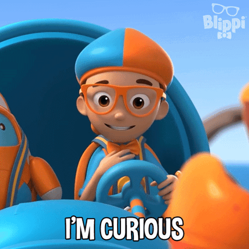 I'M Curious Blippi GIF - I'M Curious Blippi Blippi Wonders Educational Cartoons For Kids GIFs