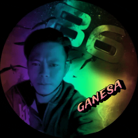 a picture of a man with the name ganesa on the bottom