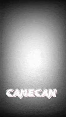 a gray background with the word canecan in white letters