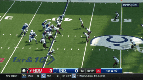 a football game between the indianapolis colts and the houston cowboys
