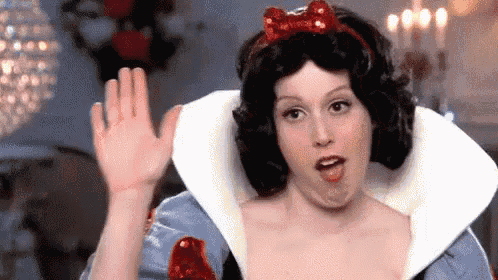Snow Wite High Five GIF