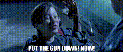 Put The Gun Down Now GIF - Put The Gun Down Now Terminator GIFs