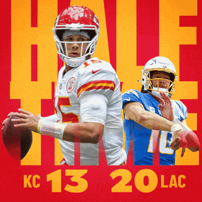 a poster for a football game between the chiefs and chargers