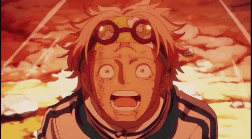 a close up of a cartoon character with glasses on his head