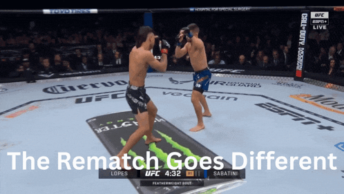 a ufc fight between lopes and sabatini is being shown on espn