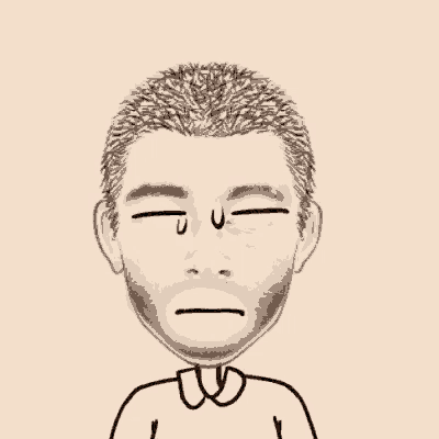 a black and white drawing of a man 's face with tears coming out of his eyes