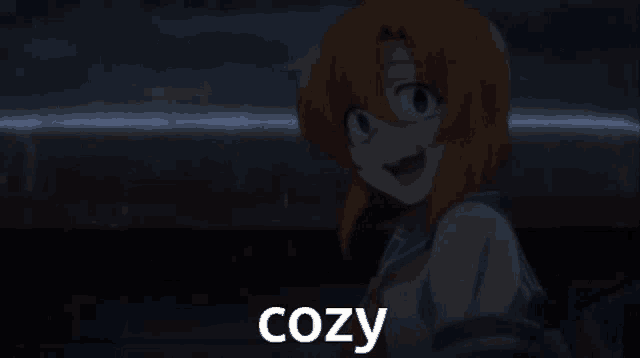 a cartoon character with the word cozy on the bottom right