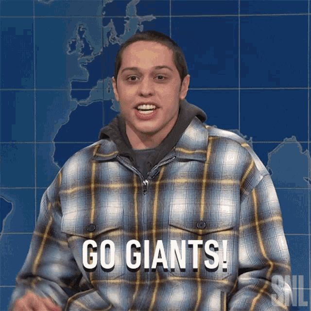 Go Giants Pete Davidson GIF - Go Giants Pete Davidson Saturday Night Live GIFs