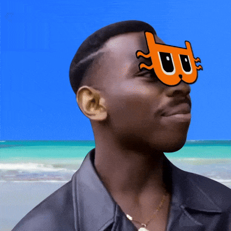 a man wearing sunglasses with the letter b on his face