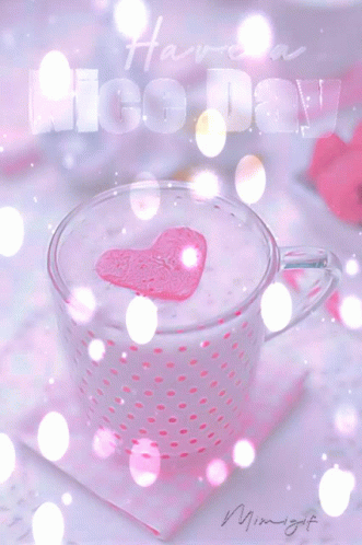 Pink Coffee Have A Nice Day GIF - Pink Coffee Have A Nice Day Sparkling GIFs