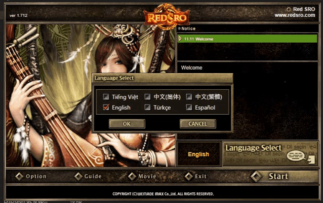 a screenshot of a game called redsro with a woman holding a musical instrument