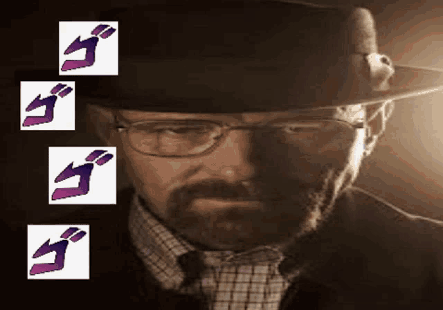 a man with a beard and glasses is wearing a hat and a tie .