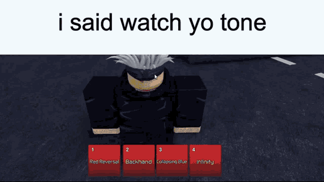 a screen shot of a video game with the words i said watch yo tone