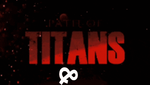 a path of titans and tinder logo on a dark background