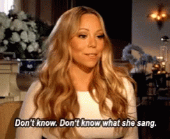 Mariah Carey Dont Know What She Sang GIF - Mariah Carey Dont Know What She Sang Nope GIFs