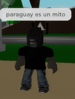 a cartoon character with a gorilla head and the words paraguay es un mito