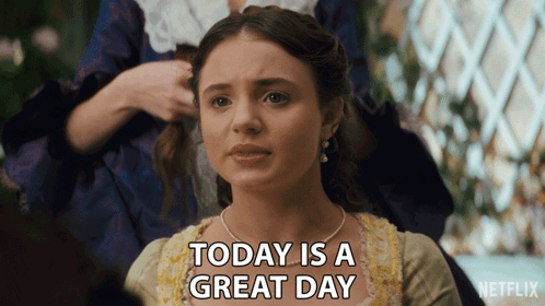 Today Is A Great Day Young Violet Ledger GIF - Today Is A Great Day Young Violet Ledger Queen Charlotte A Bridgerton Story GIFs
