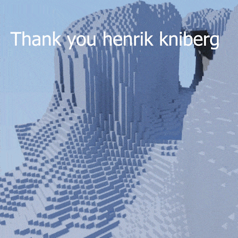 a picture of a tunnel with the words thank you henrik kniberg