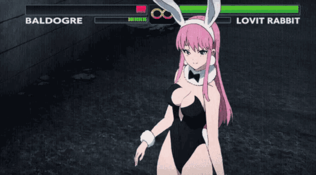baldogre and lovit rabbit are fighting in a game