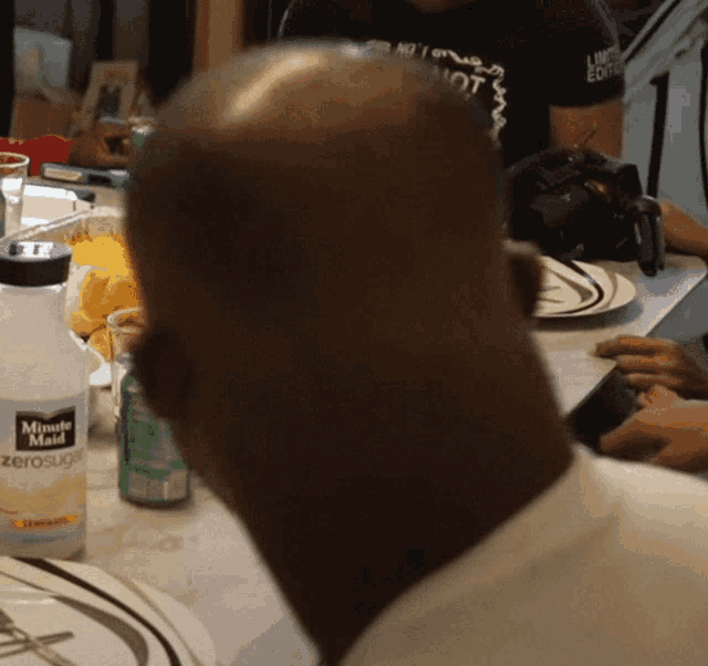 a bottle of minute maid zero sugar is on a table