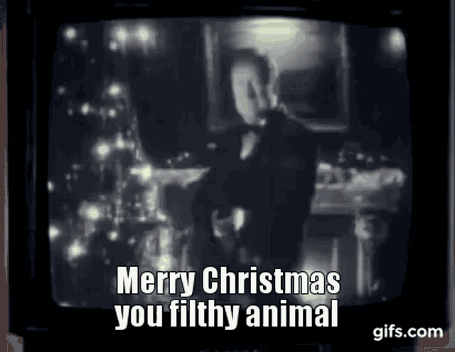 Merry Christmas You Filthy Animals Gun GIF