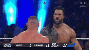 a wrestling match between roman reigns and brock lesnar is being shown on netflix