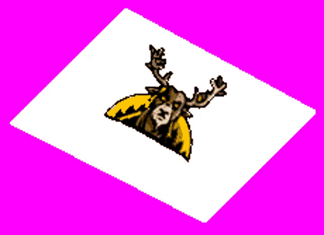 a drawing of a deer with antlers is on a piece of paper