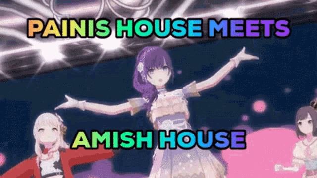 painis house meets amish house is written on a screen
