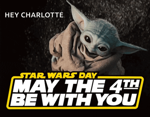 star wars day may the 4th be with you with a baby yoda