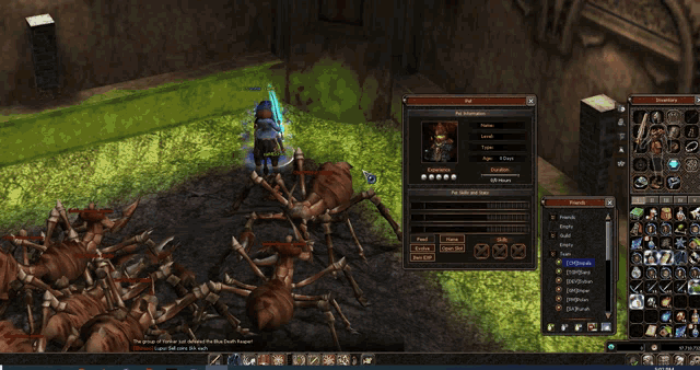 a screenshot of a video game shows a spider with a sword in its hand
