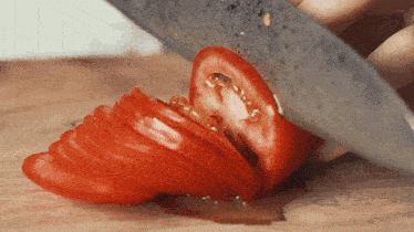 Slicing The Tomato Two Plaid Aprons GIF - Slicing The Tomato Two Plaid Aprons Thinly Sliced Tomatoes GIFs