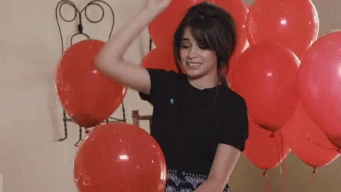 Camila Cabello Pop Balloon GIF - Camila Cabello Pop Balloon Popped GIFs