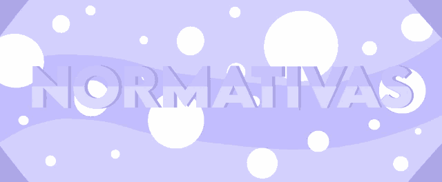 a purple background with white circles and the word normativas