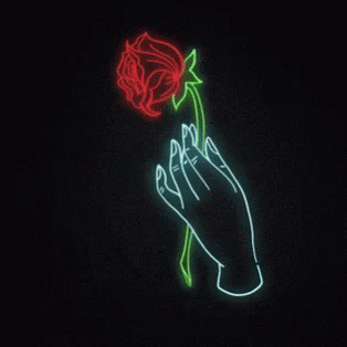 Neon Rose GIF - Neon Rose Falling Petal GIFs