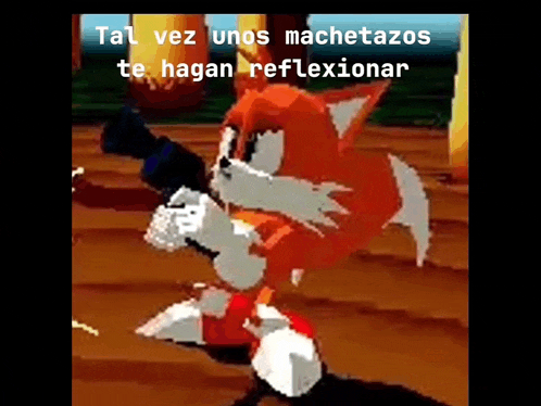 tails from sonic the hedgehog is running in a video game