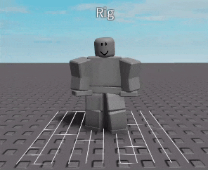 a 3d model of a robot with the word rig on it