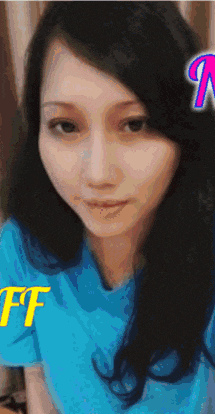 a close up of a woman 's face with the letters ff in the corner