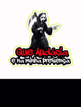 a sticker with a ghost holding a gun and the words respecta dona