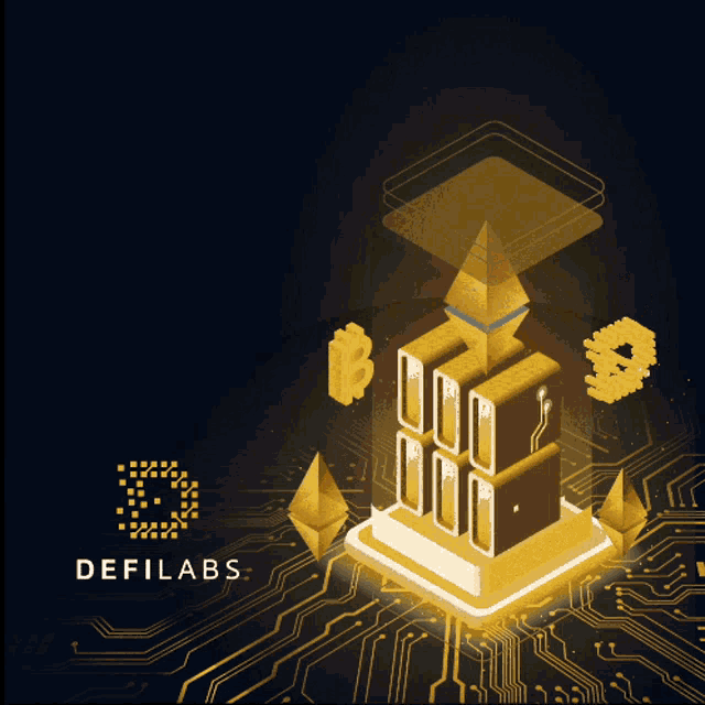 a poster for defilabs shows a pyramid and a skull