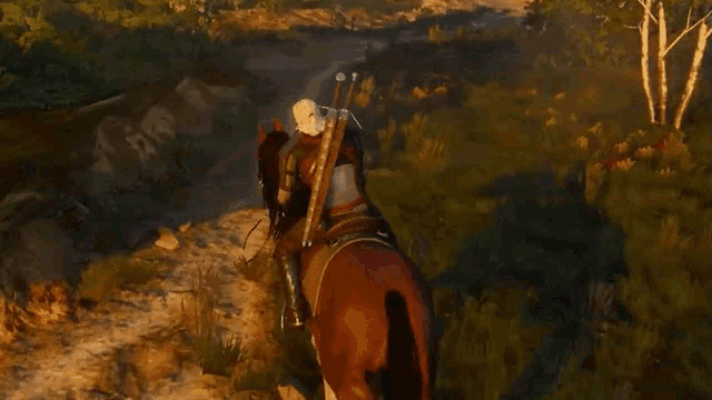Horseback Riding Geralt Of Rivia GIF - Horseback Riding Geralt Of Rivia The Witcher GIFs