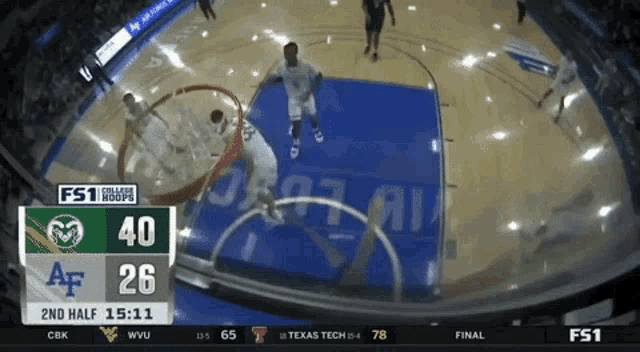 a basketball game is being played between texas tech and alabama state